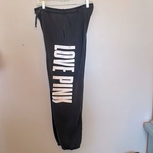 Victoria Secrets Black Pink Jogging pants XS